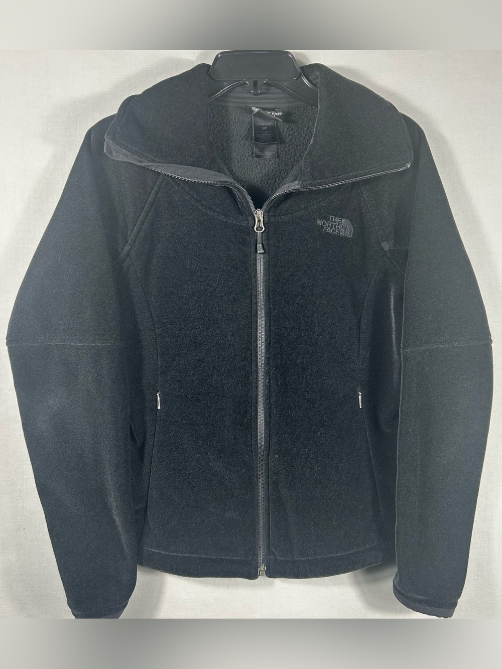 North Face Jacket Womens Small Black Polartec Velour Dahlia Fleece Full Zip